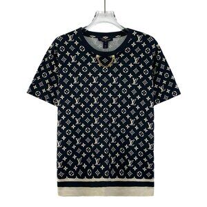 HW0182 Louis Vuitton 23 models black logo presbyterian full-print chain cotton r